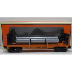 Lionel 6-26647 Illinois Central Bulkhead Flatcar w/Pipes - Model Train Junction: Quality Parts and Art Supplies