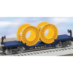 Lionel 6-26309 O Gauge Alaska Flatcar with Cable Reels - Model Train Junction: Quality Parts and Art Supplies