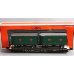 Lionel 6-27545 O Gauge Chesapeake & Ohio REA PS-4 Flatcars w/ Trailers - Model Train Junction: Quality Parts and Art Supplies