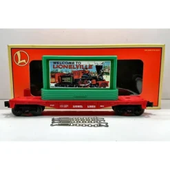 Lionel 6-36064 O Gauge Flatcar with 2 Billboard load - Model Train Junction: Quality Parts and Art Supplies