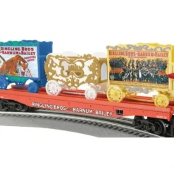 Lionel 6-21237 O Gauge Ringling Bros. Flatcar w/ 3 Wagons #58 - Model Train Junction: Quality Parts and Art Supplies