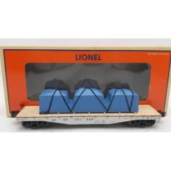 Lionel 6-27543 O Gauge Santa Fe 40' Flatcar with Covered Loads - Model Train Junction: Quality Parts and Art Supplies