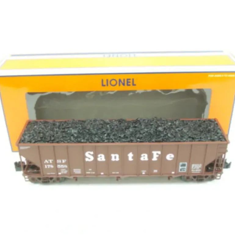 Lionel 6-27167 O Gauge Santa Fe AT&SF 3-Bay Hopper With Coal Load #178558 - Model Train Junction: Quality Parts and Art Supplies