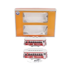 Lionel 6-38203 O-27 Holly Jolly Power & Trailer Trolley Set - Model Train Junction: Quality Parts and Art Supplies