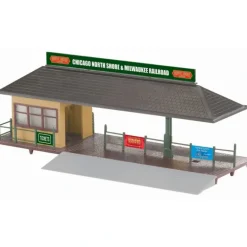 Lionel 6-22288 O K-Line Commuter Train Station with 6 Roadname Stickers - Model Train Junction: Quality Parts and Art Supplies