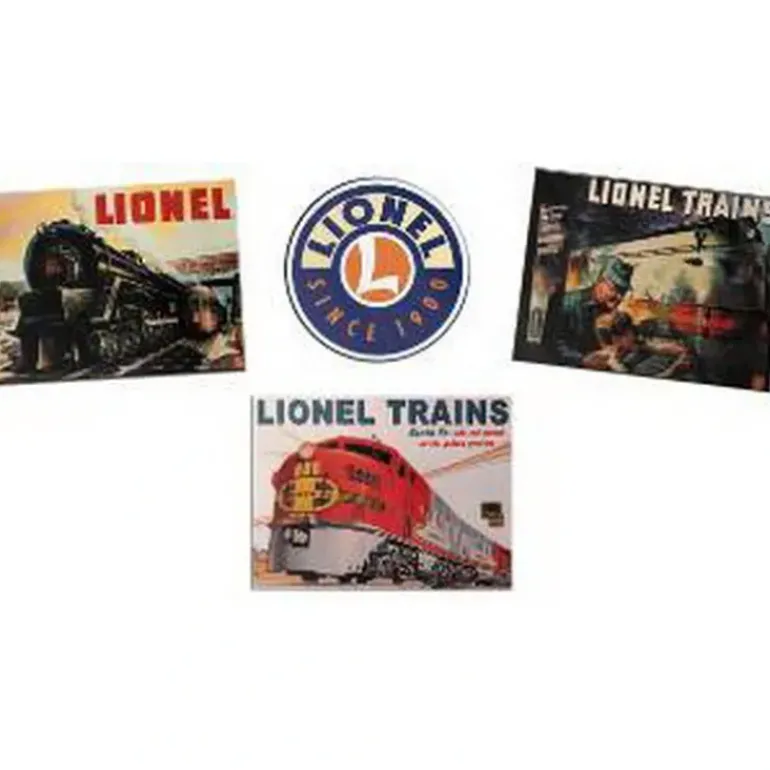 Lionel 6-22477 O Lionel Tin Sign Replica (Pack of 4) - Model Train Junction: Quality Parts and Art Supplies