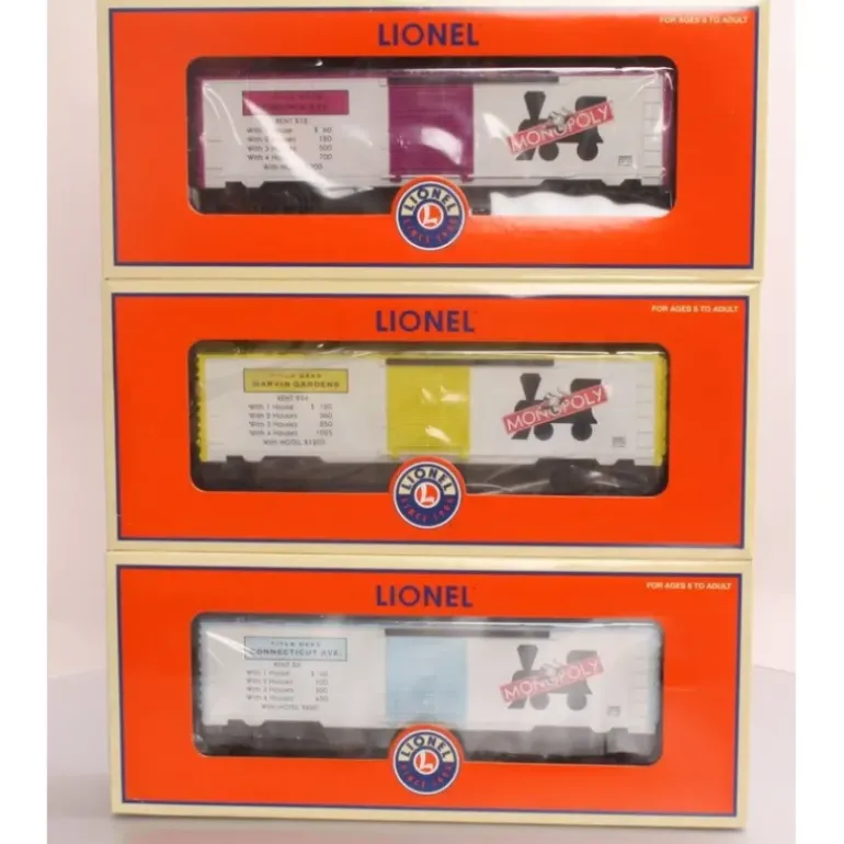 Lionel 6-39298 O Monopoly Boxcar Set #2 - Model Train Junction: Quality Parts and Art Supplies