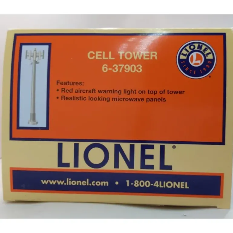 Lionel 6-37903 O 16" Cell Phone Tower with Flashing Red Warning Light - Model Train Junction: Quality Parts and Art Supplies