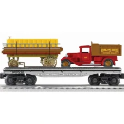 Lionel 6-22235 O Ringling Bros. Flatcar with Pole Wagon & SuperStreets Truck - Model Train Junction: Quality Parts and Art Supplies