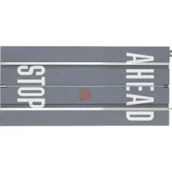 Lionel 6-21573 O SuperStreets 5" "Stop Ahead" Straight Track (Pack of 2) - Model Train Junction: Quality Parts and Art Supplies