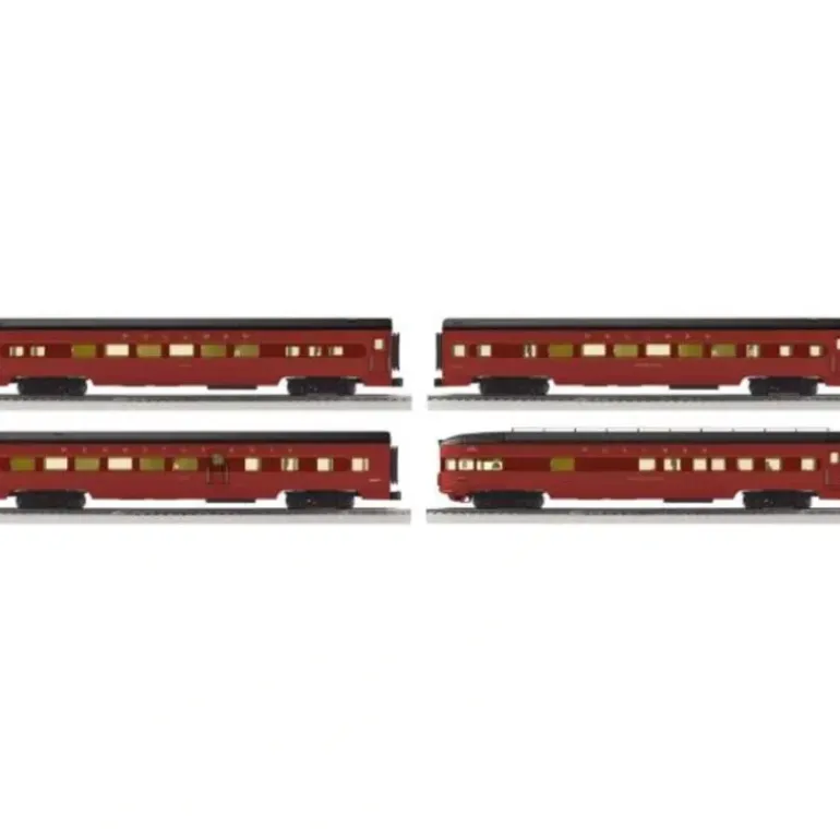 Lionel K-Line 6-22433 PRR Broadway Limited 18" 4 Car Aluminum Passenger Set - Model Train Junction: Quality Parts and Art Supplies