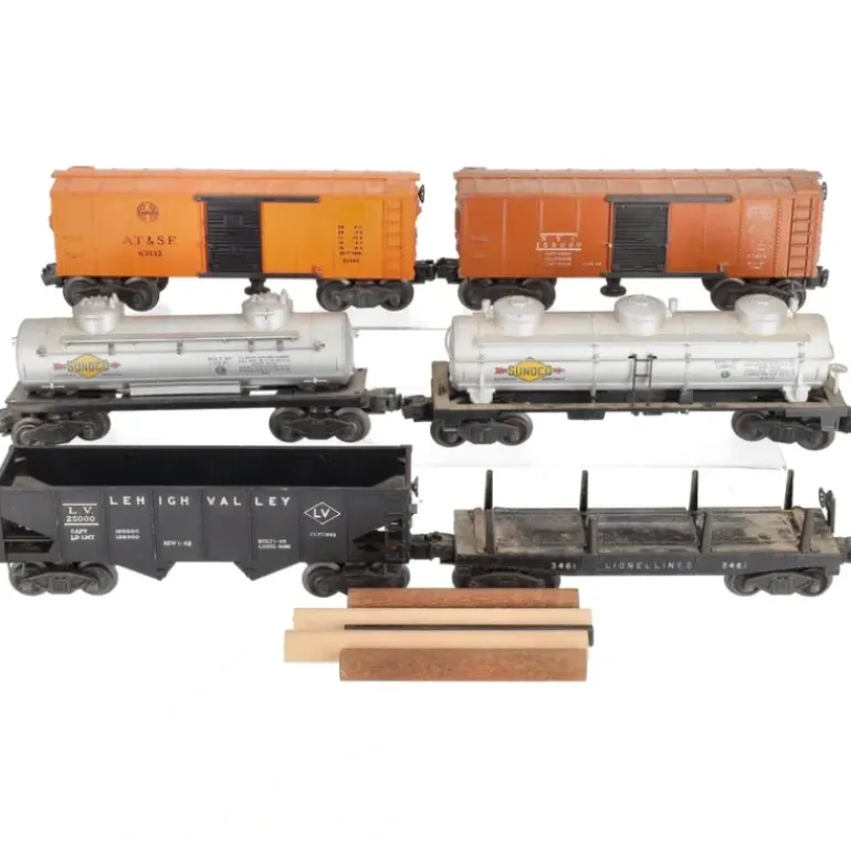 Lionel Vintage O Gauge Freight Cars: X3464, X3464, 3461, 6415, 6456, 2456 [6] VG - Model Train Junction: Quality Parts and Art Supplies