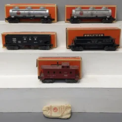Lionel Vintage O Gauge Freight Cars: 6425, 3469, 6357, 6425, 3456 [5] VG/Box - Model Train Junction: Quality Parts and Art Supplies
