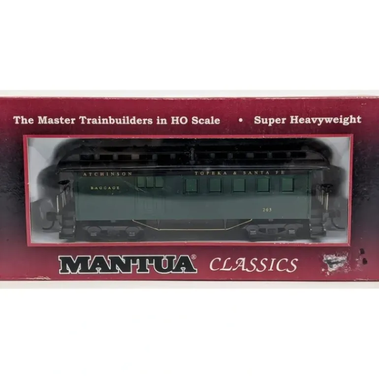 Mantua 716110 HO Scale AT&SF 1890 Wood Passenger Combine Car #205 - Model Train Junction: Quality Parts and Art Supplies