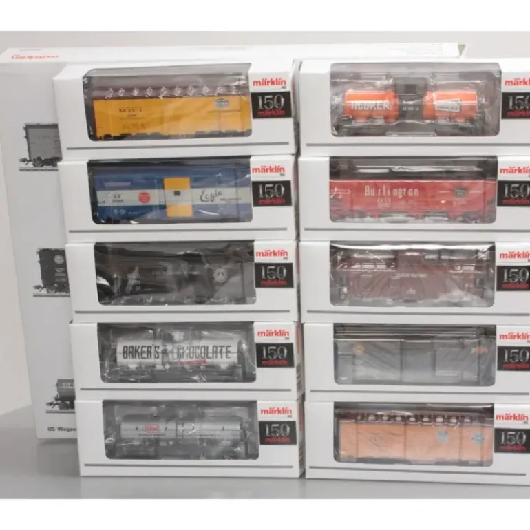 Marklin 45649 American Car Display (Set of 10) - Model Train Junction: Quality Parts and Art Supplies