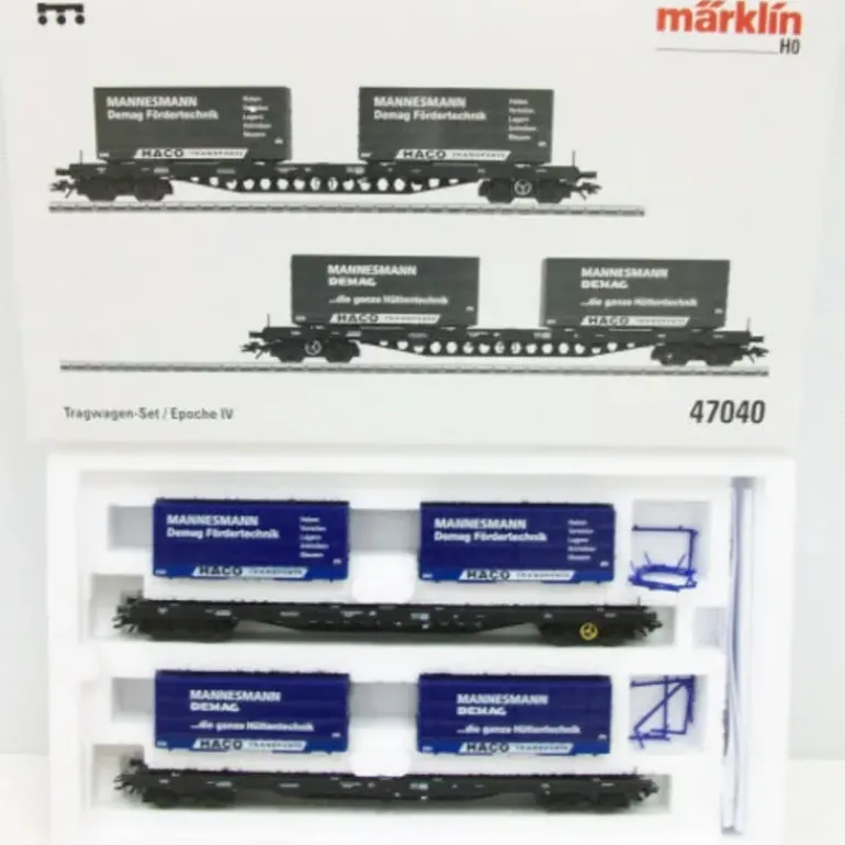 Marklin 47040 DB Flatcar Set - Model Train Junction: Quality Parts and Art Supplies