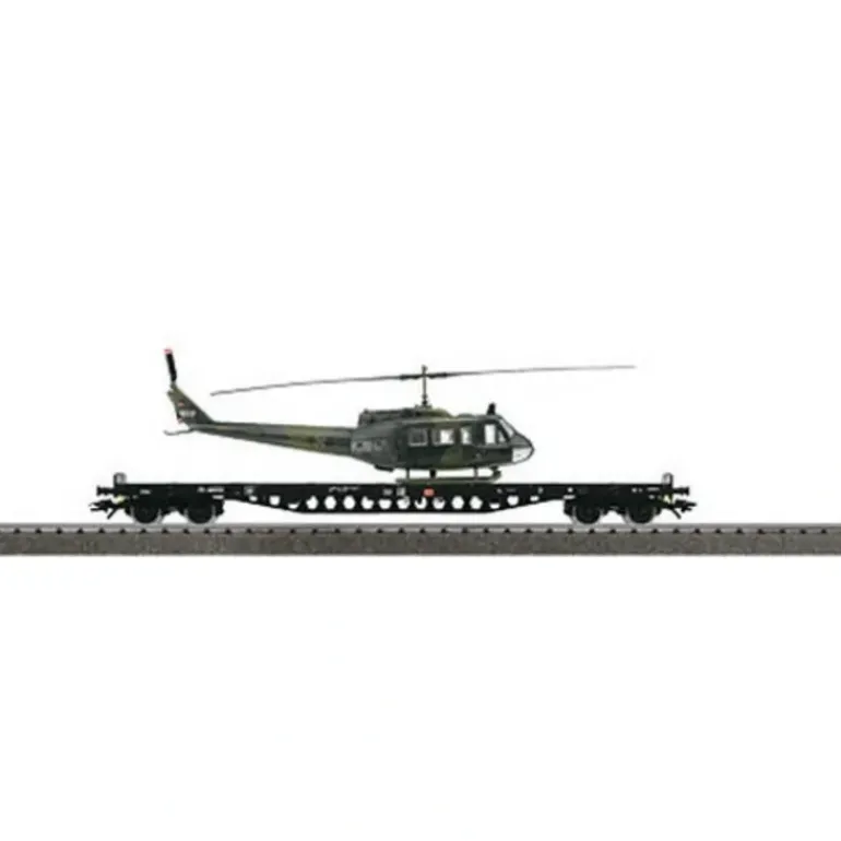 Marklin 47013 Flatcar with UH-1D Helicopter BW - Model Train Junction: Quality Parts and Art Supplies