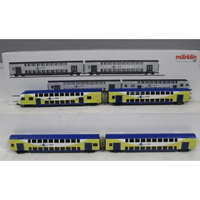 Marklin 43475 HO Metronom Bi-level Car (Set of 4) - Model Train Junction: Quality Parts and Art Supplies