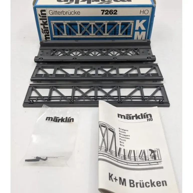 Marklin 7262 HO 7-1/8" Truss Bridge for K&M Tracks - Model Train Junction: Quality Parts and Art Supplies
