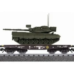 Marklin 48723 HO Scale Deutsche Bahn Flat Car w/ Leopard Tank - Model Train Junction: Quality Parts and Art Supplies