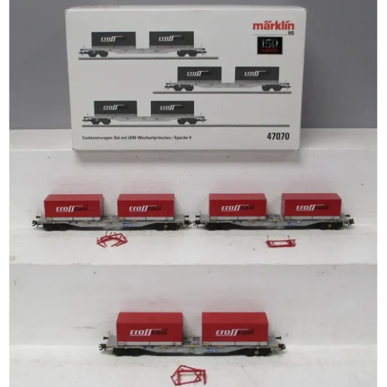 Marklin 47070 SBB Container Car Set with Load - Model Train Junction: Quality Parts and Art Supplies