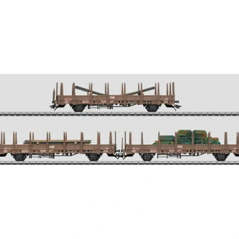 Marklin 46922 Stake Car Set with Ship Parts - Model Train Junction: Quality Parts and Art Supplies