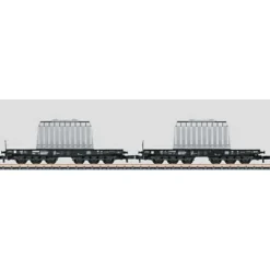Marklin 82359 Z German Federal Railroad DB 705 Heavy-Duty Flat Car (Set of 2) - Model Train Junction: Quality Parts and Art Supplies