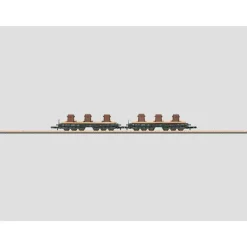 Marklin 82356 Z German Federal Railroad DB Heavy Duty Flat Car Set (Set of 2) - Model Train Junction: Quality Parts and Art Supplies