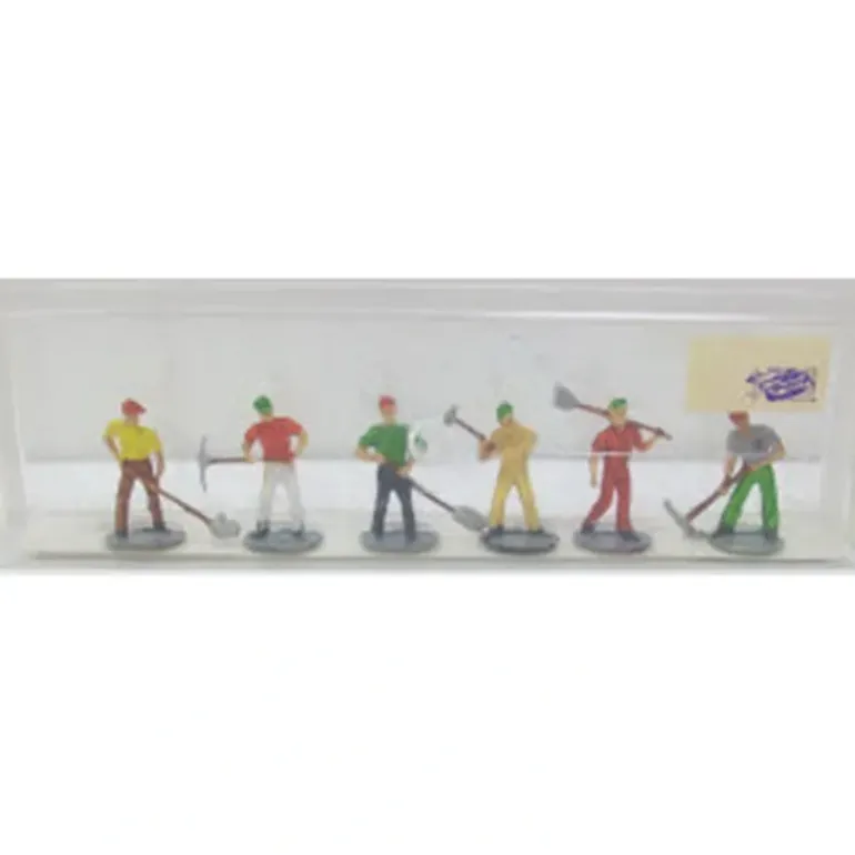 Merten 870 HO Track Repairmen #1 Figures Figures (Set of 6) - Model Train Junction: Quality Parts and Art Supplies