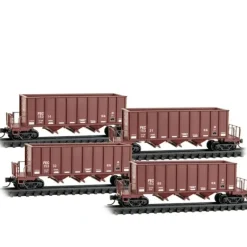 Micro-Trains 98300228 N FEC RTR Ortner 3-Bay Rapid Discharge Hopper (Set of 4) - Model Train Junction: Quality Parts and Art Supplies