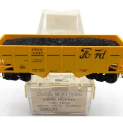 Micro-Trains 05600020 N Ford 33' Twin Bay Rib Side Hopper #2357 With Load LN/Box - Model Train Junction: Quality Parts and Art Supplies