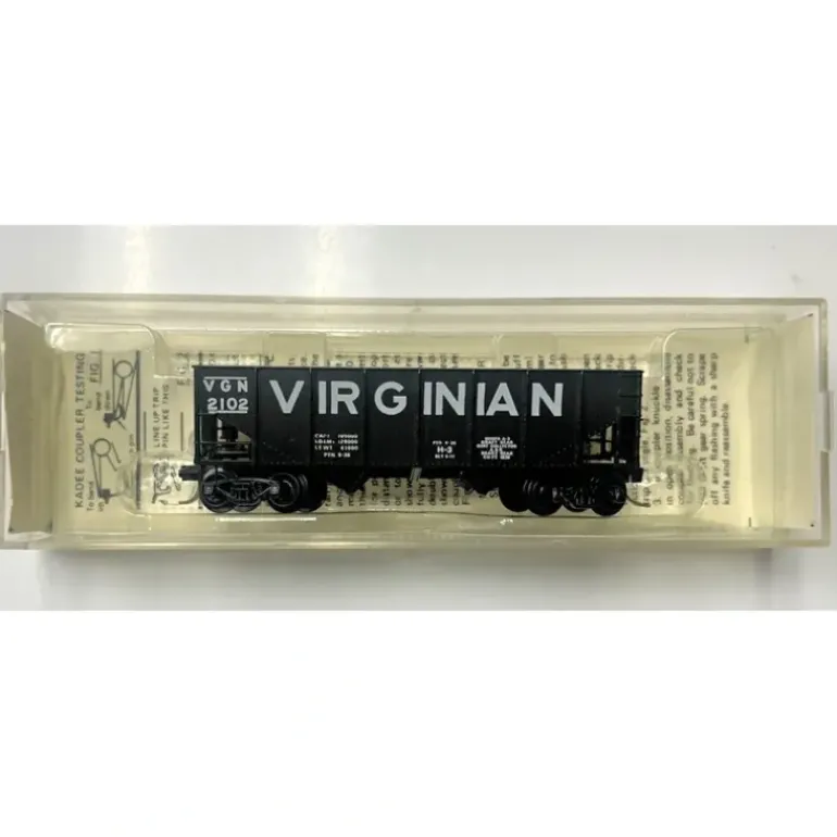 Micro-Trains 05600080 N Virginian 33' Rib Side Twin Bay Hopper #2102 LN/Box - Model Train Junction: Quality Parts and Art Supplies