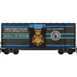 Micro-Trains, N Scale, 101 00 761, 40' Hy-Cube Box Car With Single Door, Military Valor Award US Air Force Medal Of Honor - Model Train Junction: Quality Parts and Art Supplies