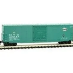 Micro-Trains, N Scale, 18000220 50' Standard Box Car with 10' Single Door, No Roofwalk, and Short Ladders, New York Central, #215147 - Model Train Junction: Quality Parts and Art Supplies