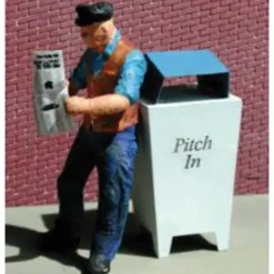 Miller Engineering 0-140 O Garbage Can Kits (2) Brass - Model Train Junction: Quality Parts and Art Supplies