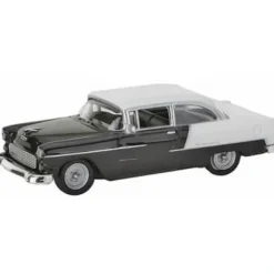 Model Power 19239 1:87 Black/White ''55 Chevy Belair - Model Train Junction: Quality Parts and Art Supplies