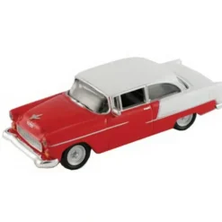 Model Power 19237 1:87 HO Minis Red/White 1955 Chevy Bel Air Coupe - Model Train Junction: Quality Parts and Art Supplies