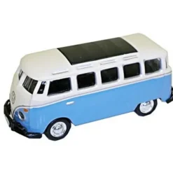 Model Power 19161 1:87 HO Scale Minis Light Blue/White VW T1 Samba Bus - Model Train Junction: Quality Parts and Art Supplies