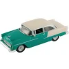 Model Power 19236 1:87 HO Scale Minis Turquoise/Cream 1955 Chevy Belair Coupe - Model Train Junction: Quality Parts and Art Supplies