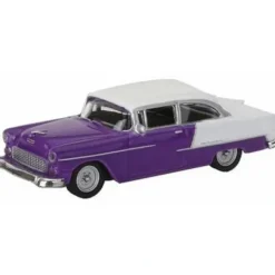 Model Power 19241 1:87 Minis Air Purple & White Chevy Bel Air 1955 - Model Train Junction: Quality Parts and Art Supplies