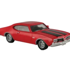 Model Power 19256 1:87 Red W/Black Stripes 1969 Oldsmobile 442 - Model Train Junction: Quality Parts and Art Supplies