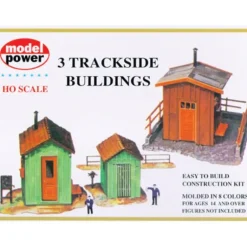 Model Power 437 HO 3 Trackside Buildings Kit - Model Train Junction: Quality Parts and Art Supplies