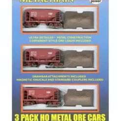Model Power 3993 HO B&LE U-29 Metal Ore Car 3-Pack - Model Train Junction: Quality Parts and Art Supplies