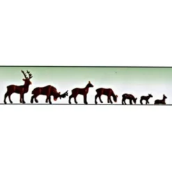 Model Power 5734 HO Deer Animal Figures (Set of 7) - Model Train Junction: Quality Parts and Art Supplies