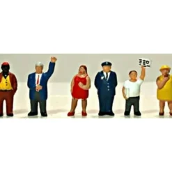 Model Power 5697 HO Fat People Figures (Set of 6) - Model Train Junction: Quality Parts and Art Supplies