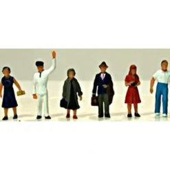 Model Power 5724 HO Pedestian Figures Going to Board the Train (Set of 6) - Model Train Junction: Quality Parts and Art Supplies