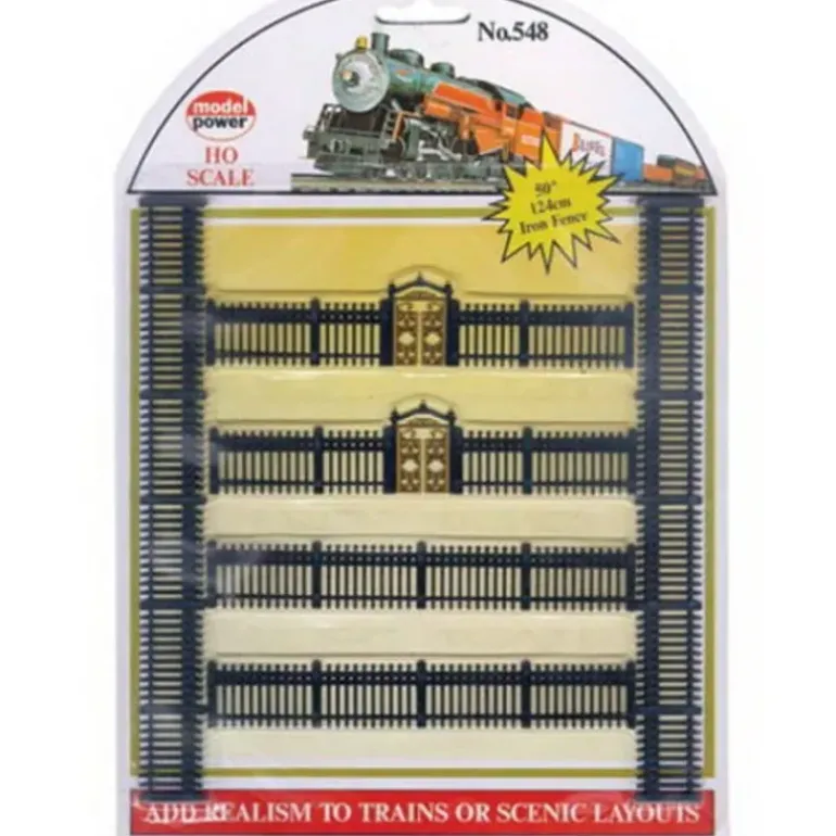 Model Power 548 HO Plastic 50" Iron Fences - Model Train Junction: Quality Parts and Art Supplies