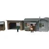 Model Power 650 HO Scale Built-up Offices and Shed - Model Train Junction: Quality Parts and Art Supplies