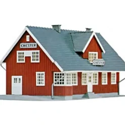 Model Power 676 HO Scale Built-up Chester Station - Model Train Junction: Quality Parts and Art Supplies