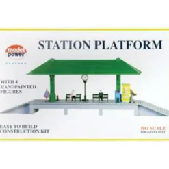 Model Power 616 HO Scale Built-up Station Platform Building Kit - Model Train Junction: Quality Parts and Art Supplies
